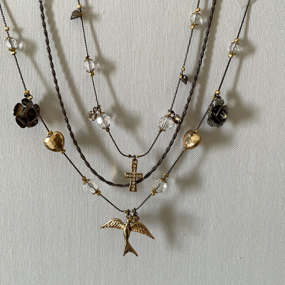 Betsey Johnson multi layer necklace